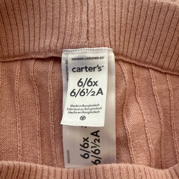 Carter's Pink Ribbed Kids Top - Picture 3 of 4